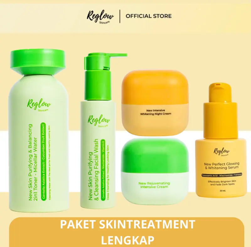 Reglow Dark Spot Treatment (Facial Wash, Toner, Rejuvenating Intensive Cream, Glowing and Whitening Serum, Whitening 0