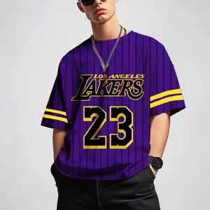 Women's Summer Crew Neck Jersey TShirt Number 23 Letter Print Tee School Clothes Couple Sport Shjgxqngcqnz