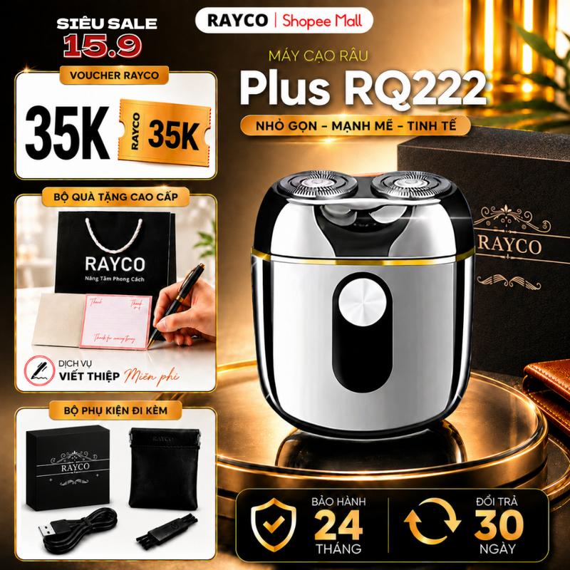 Máy cạo râu mini D RQ-222 chống nước IPX7, quà tặng nam giới, bảo hành 24 tháng