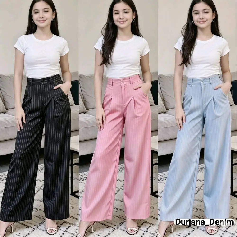 STRIPE PANTS - Celana Stripe Anak Perempuan Remaja Usia 10-16 tahun
