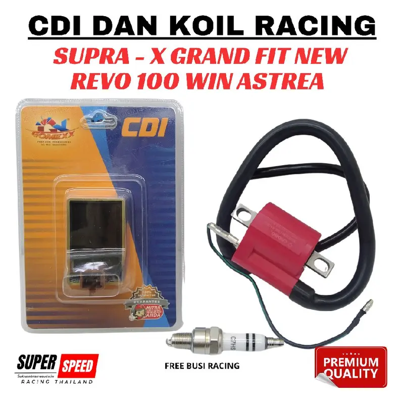 Cdi Racing Supra X Lama Supra Fit Lama/New Grand Revo Lama Plus Koil dan Busi Racing Motorcycle 0