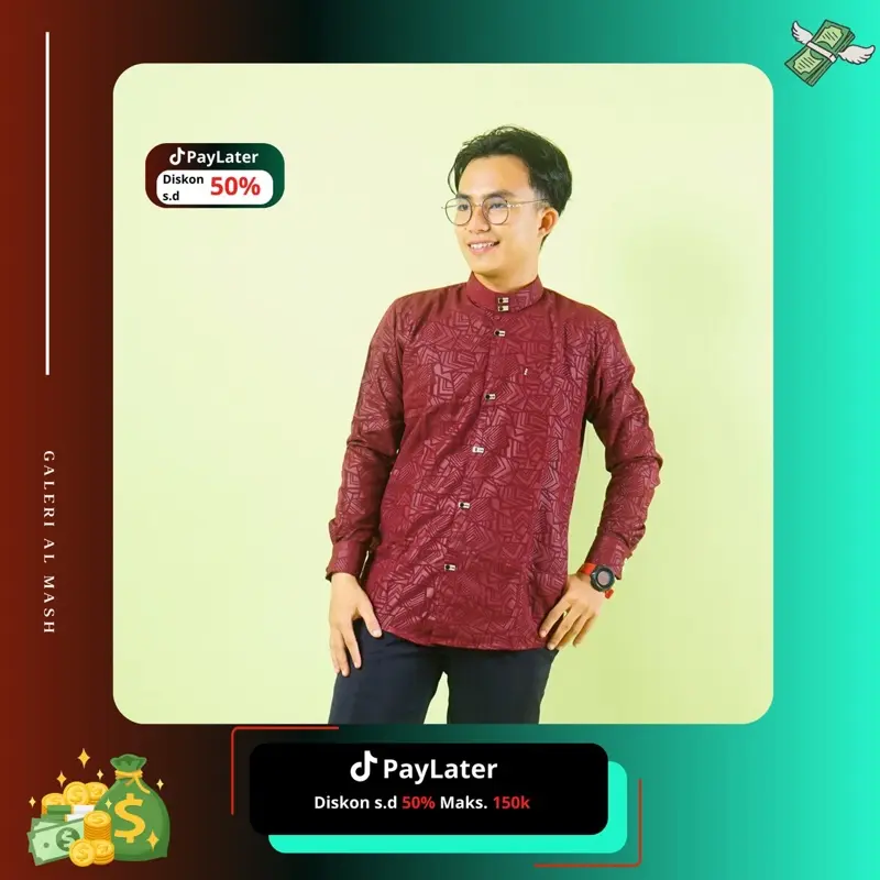 Basazza - koko sultan premium motif etnik kemeja koko pria lengan panjang Dewasa Muslim Kain Nyaman