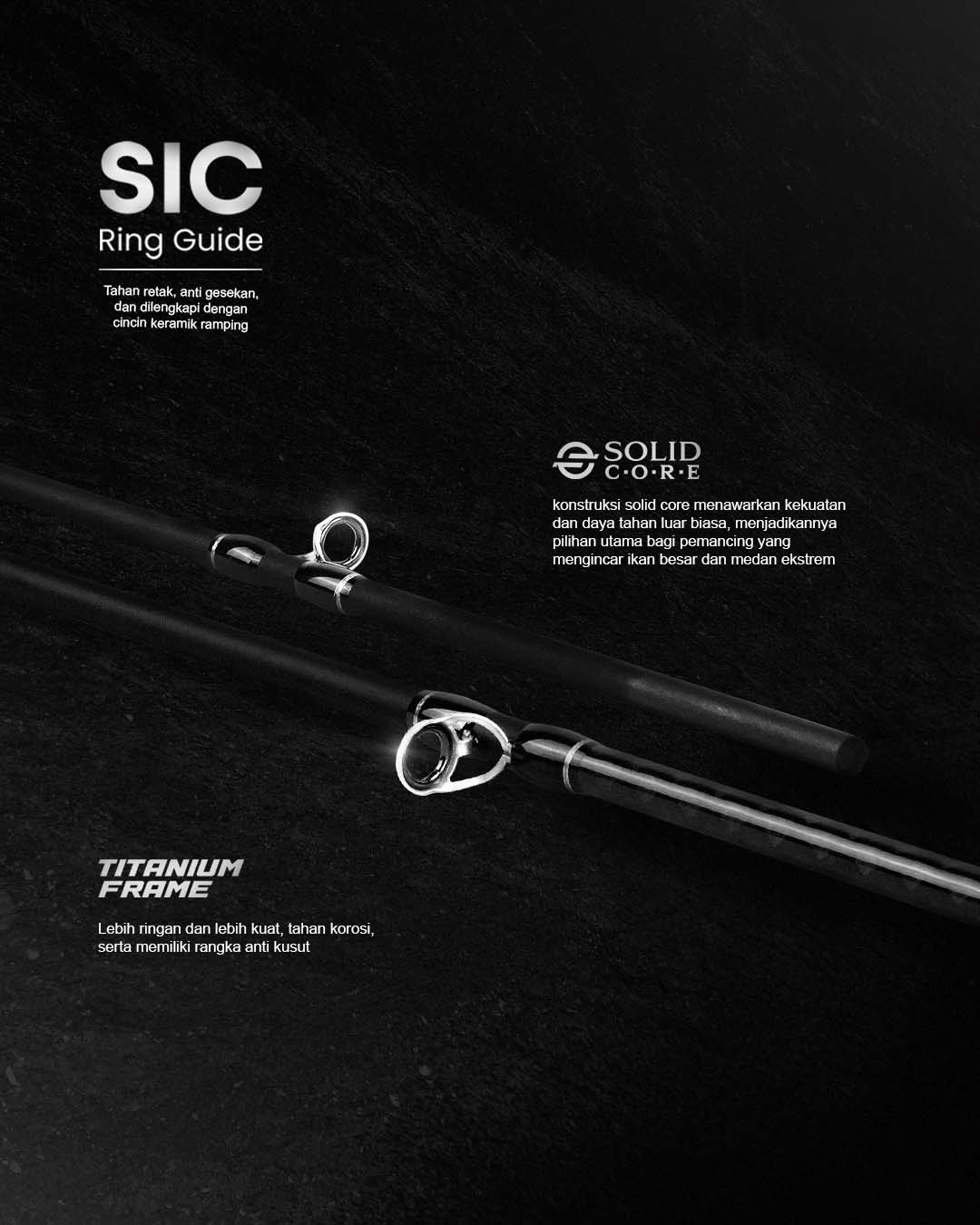 Joran Wetfish Black Thunder BaitCasting Solid SIC