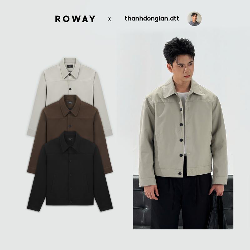 [ROWAY x Thành Đơn Giản] Áo khoác chất liệu kaki, dày dặn, đứng form | Jacket kaki cúc cài V2
