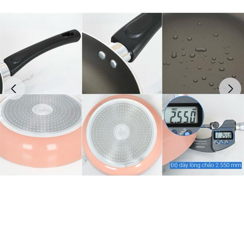 Bộ nồi chảo nhôm chống dính nắp kính Elmich EL1162E