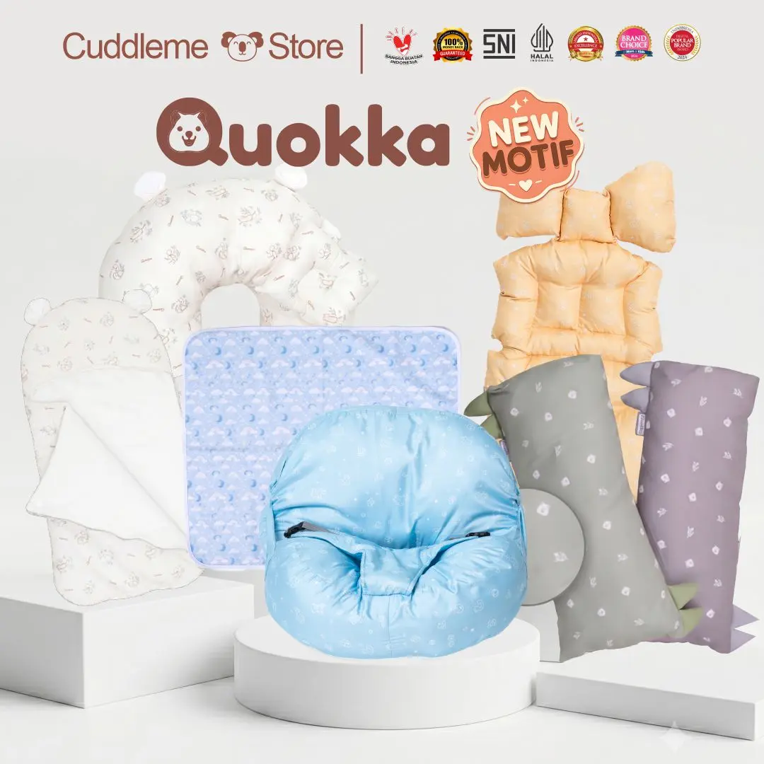 Quokka By CuddleMe - Set Guling Peang - Alas Stroller - Bantal Ibu Menyusui - Sleeping Bag - Sofa Kursi Bayi
