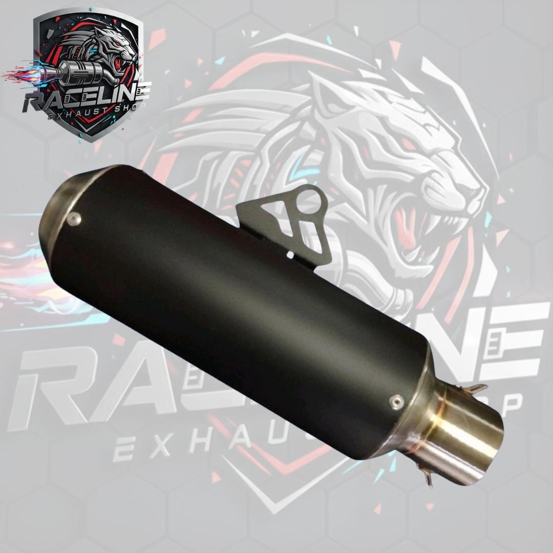 Knalpot GP1 POLOS Black Coating Panjang 20cm Inlet 50 Slincer Only