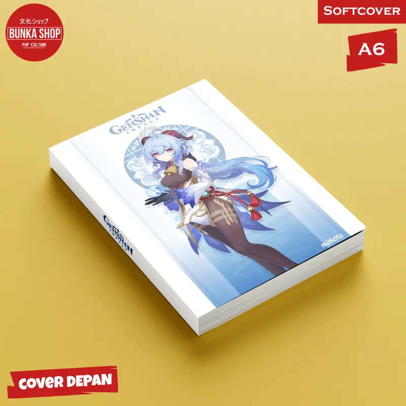 Pocket Note Hardcover Anime Genshin Impact  A6 Buku Tulis Catatan isi kertas polos Putih 5