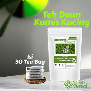 SEHATKUHERBAL TEH DAUN KUMIS KUCING ISI 30 TEA BAG MINUMAN