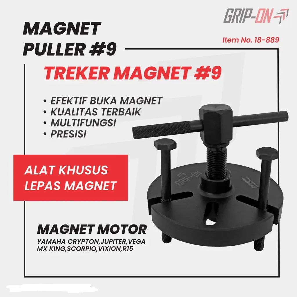 GRIP-ON MAGNET PULLER #9 TREKER MAGNET NO 9 TRACKER MAGNET YAMAHA
