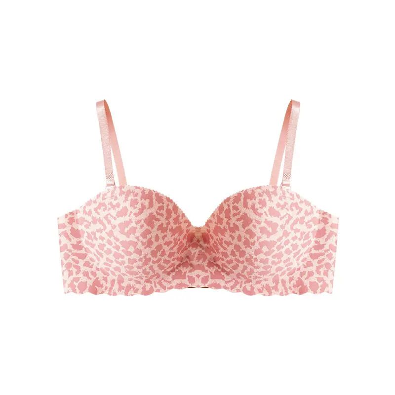 Missoofficial.id BR1931 Bh Bra Wanita Tanpa Kawat Motif Macam Tutul Seamless PushUp Bralette Pakaian Dalam 2