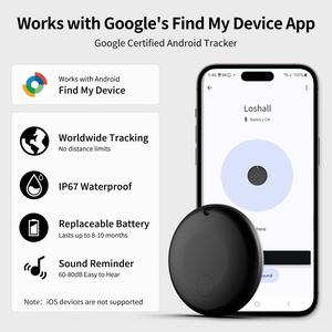 Penjejak GPS Bluetooth, untuk Android, Penjejak Item dan Haiwan Kesayangan, Kalis Air IP67, Kelantangan 80-100dB, Hayat Bateri 365 Hari, Sambungan dan Penggunaan Mudah, Serasi dengan Carian Peranti Google gps  tracker  kereta