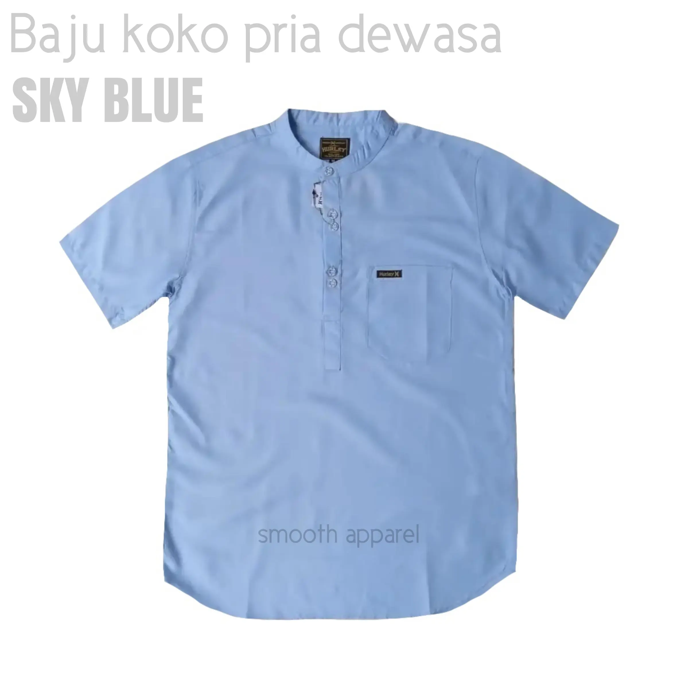 Kurta Exclusive Warna Sky Blue Pria Dewasa Spesial Lebaran