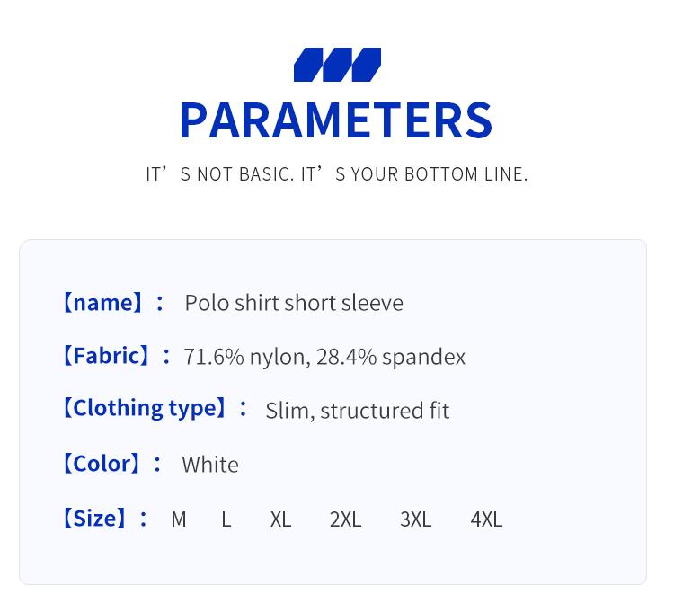 Product Introduction of YOUME Men's summer business casual white short-sleeved ice silk POLO shirt 3