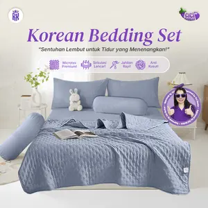 CICIBARBAR | Set Sprei Selimut Korean Style Warna Pastel  Seprei Set Sarung Bantal Guling Halus Lembut Kain Microtex - RAJA KARPET