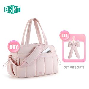 Ảnh đại diện BAGSMART Túi Trống Du Lịch, BAGSMART, Túi Tập Gym Thể Dục Cho Nữ, Có Túi Ướt, Mang Theo, Túi Cuối Tuần Cho Nữ, Chống Nước, Túi Tập Luyện Luyện, Thích Hợp Cho Thể Thao Và Tập Gym, Màu Be