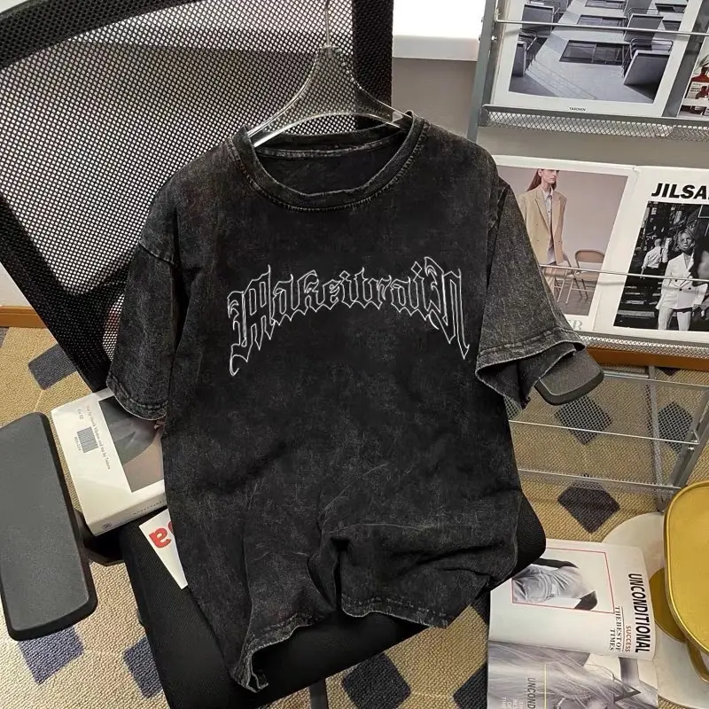 LVY - {Oversize}Real Combed Baju Kaos WASH / OVERSIZE Distro Wash PRIA & WANITA (UNISEX) P001