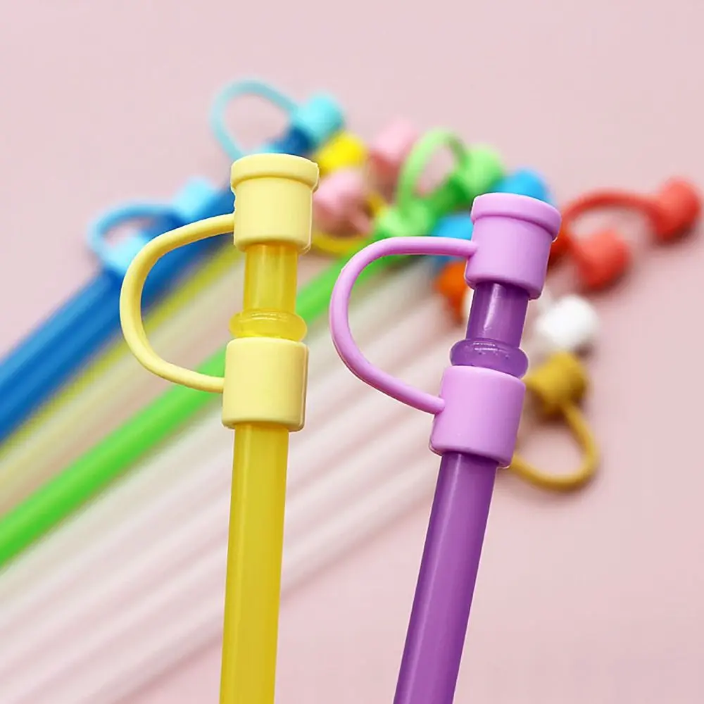 Reusable 8mm Straw Tips Covers Good Sealing Dust-Proof Straw Topper Cap Protector Straw Tips Lids for Party Supplies