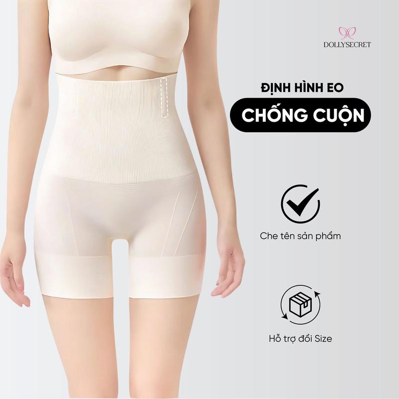 Quần Gen Nịt Bụng Định Hình Eo Chống Cuộn Dolly Secret Cạp Cao Thon Gọn Đùi Q08 Nữ Women