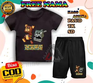 SETELAN ANAK KAOS ANAK SUPER BEAR ADVENTURE CELANA ANAK SUPER BEAR ADVENTURE FREE NAMA BEST SELLER BISA COD