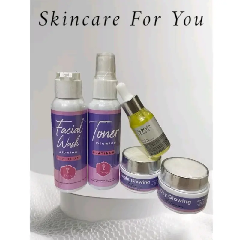 PAKET XBEAUTYSKIN PLATINUM BPOM Facial Wajah Mencerahkan Mengencangkan Memutihkan Perawatan Kosmetik Toner Kotoran Kering 4