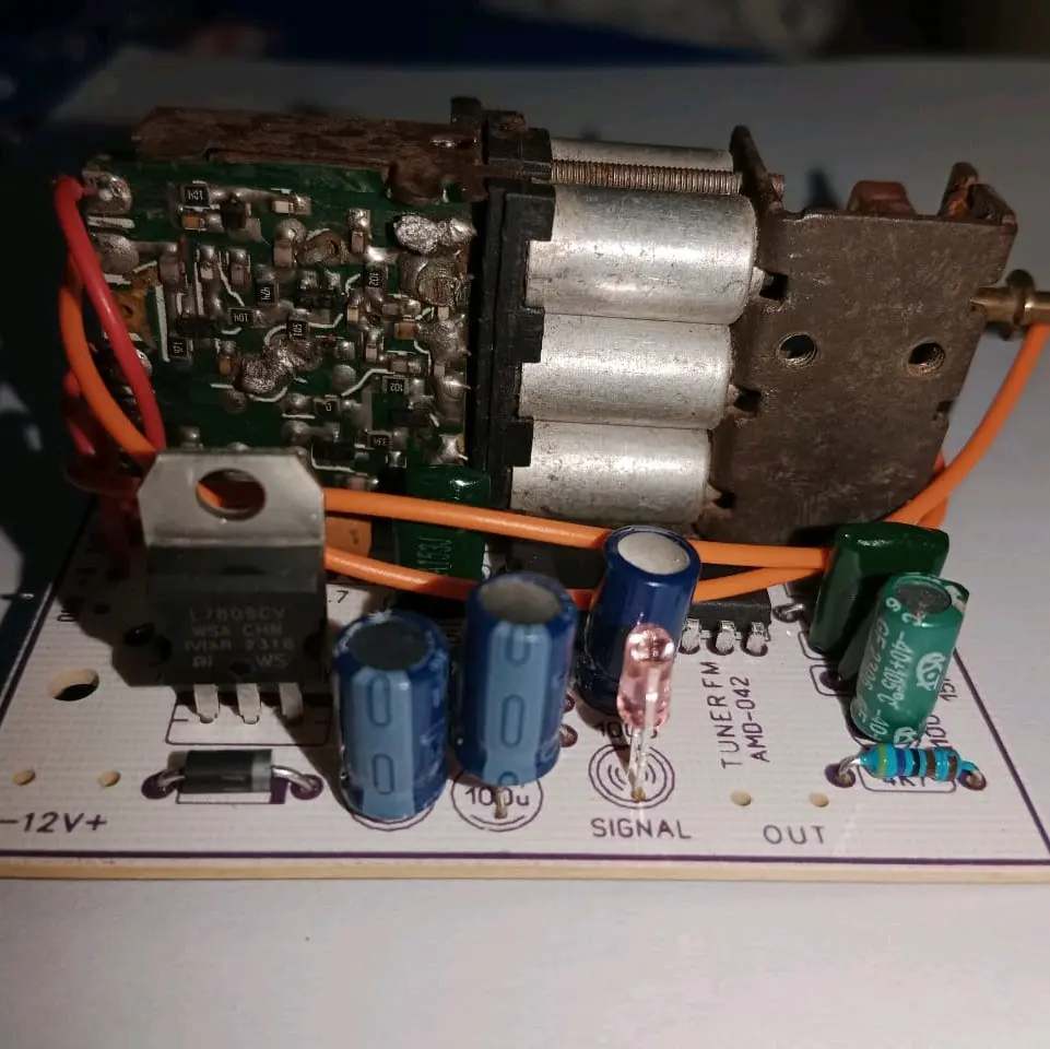 Radio tuner fm mono, tanpa tutup tuner