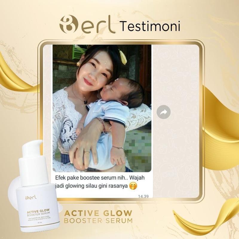 B Erl Active Glow Booster Serum (DOKTIF APPROVED) Mencerahkan Wajah Aging Pencerah Dark Perawatan 5