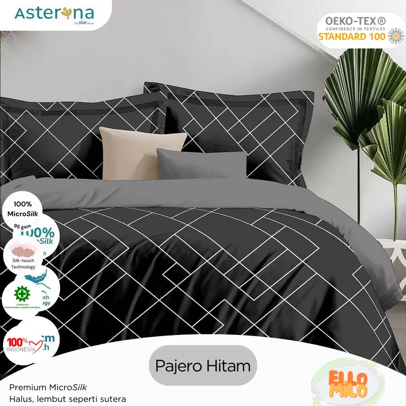 Sprei Set Motif Aesthetic Garis Garis Katun Microsilk (120x200 140x200 160x200 180x200) 1