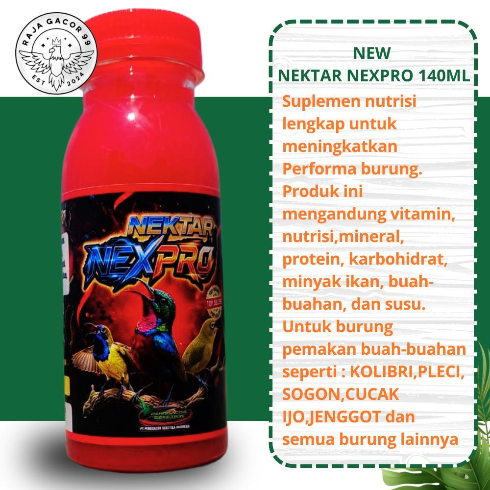 NEKTAR NEXPRO 140ML Pakan Burung Buah Premium Bikin Pleci Kolibri Gacor Cepat Sehat Anti Nyilet NEKTAR NEXPRO 140ML Pakan Burung Buah Premium Bikin Pleci Kolibri Gacor Cepat Sehat Anti Nyilet