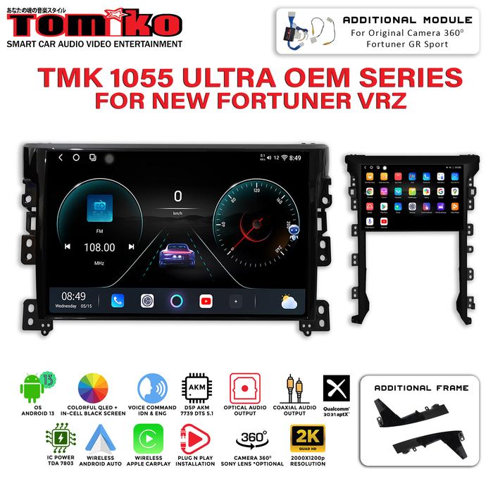 Gambar Head Unit Android TMK 1055 Ultra OEM Series for New Fortuner 11.8 Inch + Module dari Tomiko Car Multimedia Kota Tangerang Tokopedia