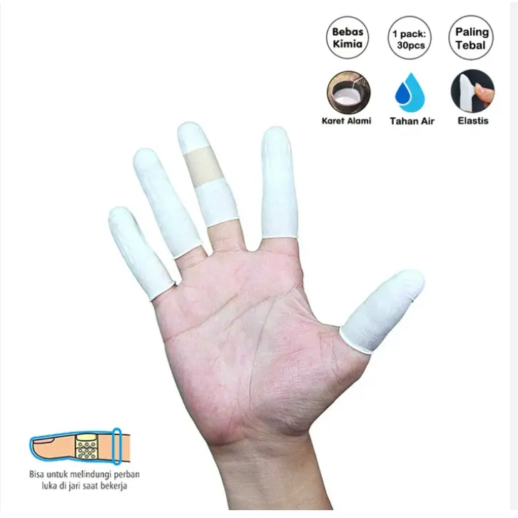 ECER Sarung jari karet / Finger coat / Alice dental / finger coat / cot / coats / cots / sarung pelindung