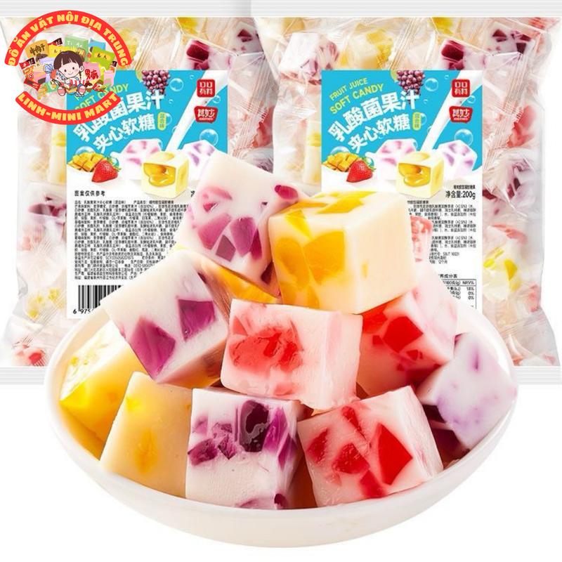 Kẹo dẻo sữa chua mix vị trái cây gói 200g
