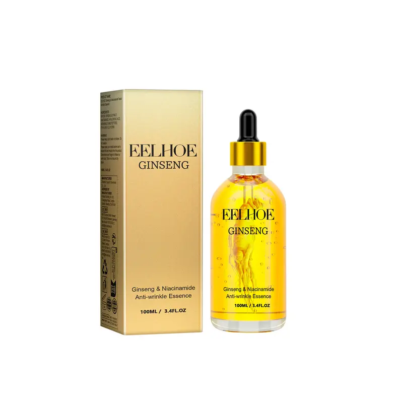 EELHOE Esensi Wajah Ginseng 100ml Mencairkan Garis-Garis Halus Kerutan Memperlambat Penuaan Mengencangkan Kulit Melembabkan Memperbaiki 0