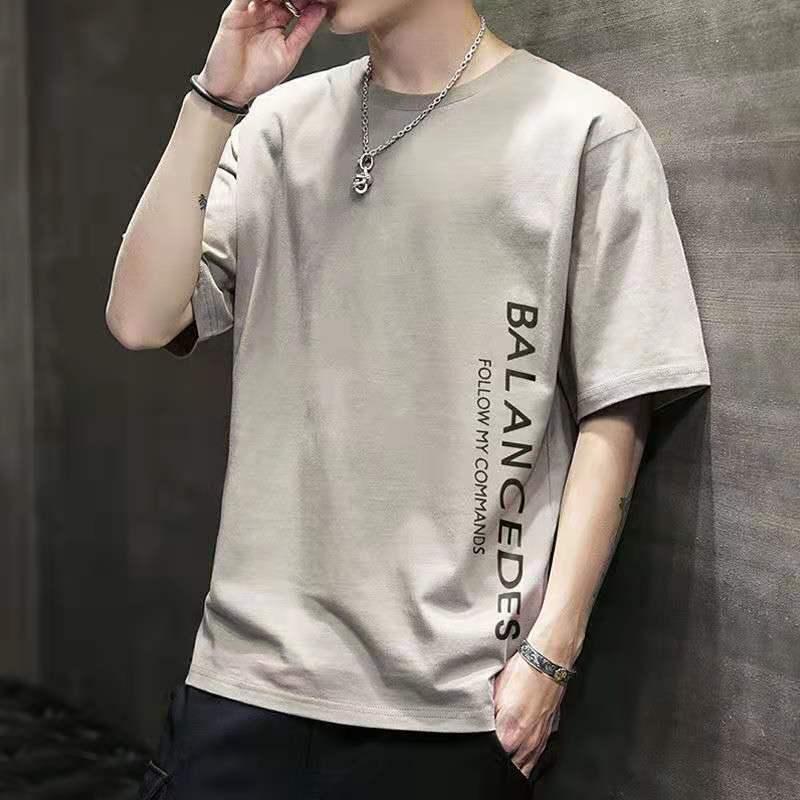 Áo Thun Nam Ngắn Tay, Phổ Biến, Hợp Xu hướng Mùa Hè, Phong Cách Hàn Quốc, Mỏng Vừa Vặn, Áo Lớp Nền Quần Áo, Cỡ Lớn, Thích Hợp Cho Nam Thanh Niên 5