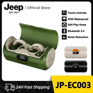 Jeep JP-EC003 Headphone Klip Telinga Nirkabel Bluetooth 5.4 Earbud Telinga Terbuka dengan Mikrofon untuk Olahraga Lari