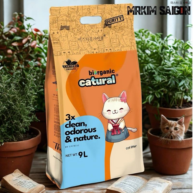 Cát Vệ Sinh Cát Đất Sét Catural MrKim Cho Mèo Siêu Ít Bụi, Vón Cứng, Khử Mùi Tốt