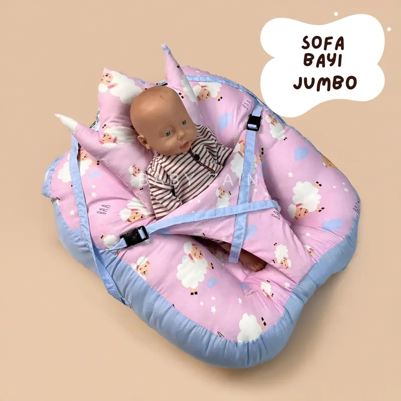 Sofa Bayi Jumbo Multifungsi Dilengkapi Safety Belt | Sofa Bayi Duduk | Sofa 3 in 1 | Sofa Empuk | Sofa Free Bantal Peang | Sofa tidur | Sofa baby newborn 7