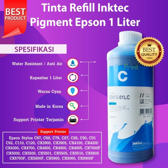 Tinta Pigment InkTec E0013-01LM Magenta 1 Liter Refill Printer Epson 2