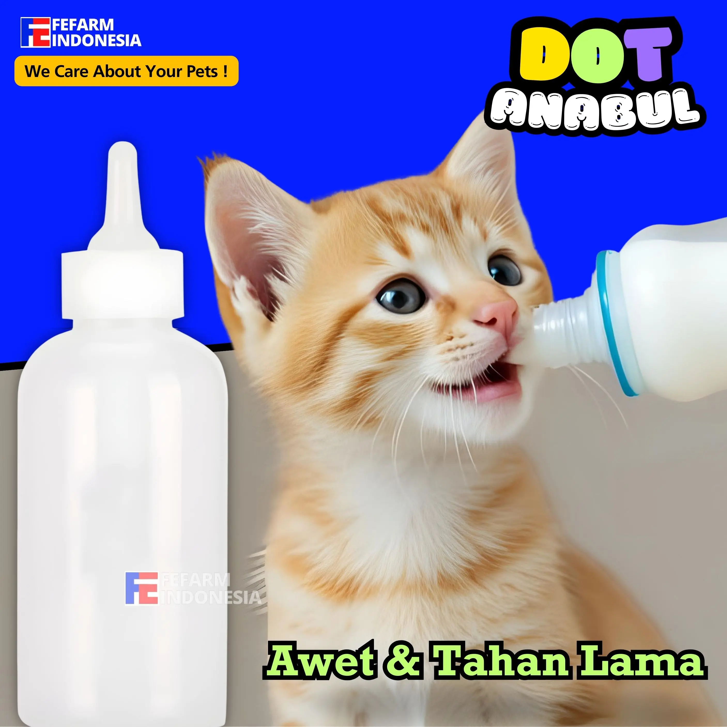 Dot Polos Susu Kucing Kitten Adult Botol Minum Hewan Peliharaan