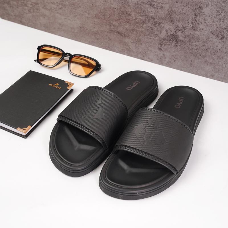  Dép Nam Quai Ngang Upyo Solin Đế Cao Su Chống Trơn Tăng Chiều Cao Dép Da Bảo Hành 1năm  UD57 - Solin  