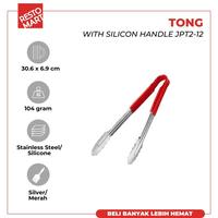 Gambar Penjepit Makanan / Food Tong 12" / 30.5 cm RESTOMART Stainless Steel Silicon Handle (2413030) dari Restomart Kitchen Solution Kota Semarang 1 Tokopedia
