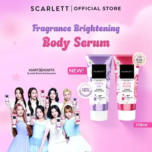 【PROMO】SCARLETT 10% NIACINAMIDE Fragrance Brightening Body Serum 170ml - Velvet Rouge & Purple Kiss Kulit Cerah Lembab Sehat dan Wangi Mewah Seharian Solusi untuk Kulit Belang