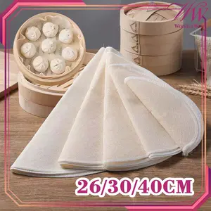 5pcs/Set Kain Kukusan Anti Lengket Kain Dimsum Kukus Kain Alas Kukusan Roti 26/30/40cm Kain Kukus Alas Pengukus