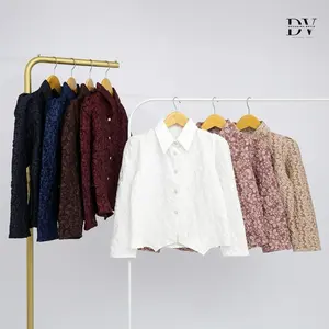 Devarina Kemeja Blouse Korean Look Atasan Motif Bunga Blazer Bunga Wanita Stylish & Trendy