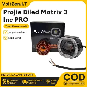 【BISA COD】Projie Biled Matrix 3INC Body Black Plus Kipas Pendingin High Low Putih Flat Cut Motorcycle
