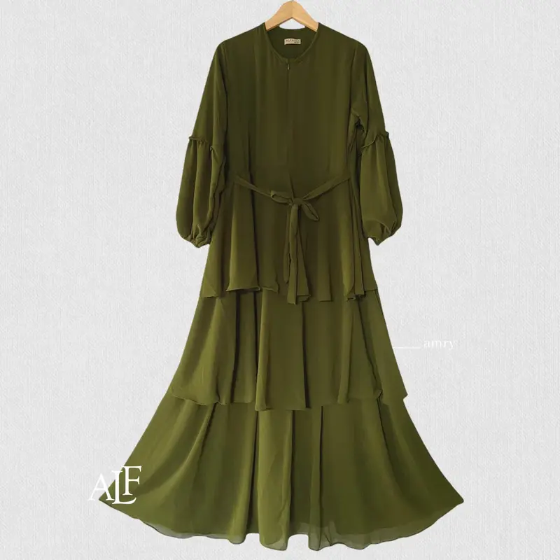 Jelita Dress Gamis Wanita Susun XXL Jumbo Only Ceruty Layer 2