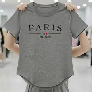 Acharne - Atasan Wanita Lengan Pendek Slim Fit Body Paris COD