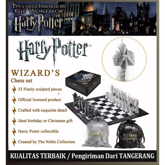 Promo The Noble Collection Harry Potter Wizard Chess Set (Board Game ...