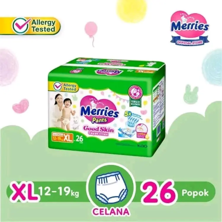 Merries XL 26 - Popok Bayi Ukuran XL 26 Buah 2