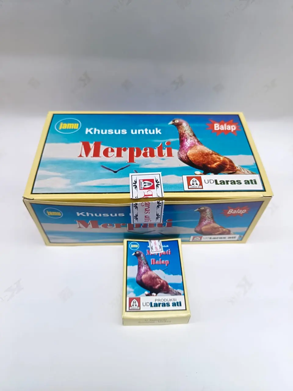 LARASATI MERPATI BALAP (DUS KECIL B1RU) JAMU  MERPATI LARAS ATI